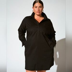 Universal Standard Rubicon Stretch Poplin Shirt Dress Size 18-20
